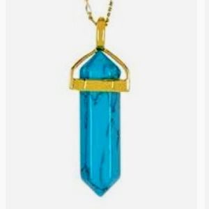 Jami
Caged Turquoise Bullet Point Pendant Necklace